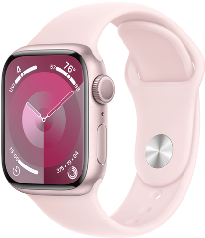 Apple Watch Series 9 45 мм, корпус из алюминия цвета «розовый»