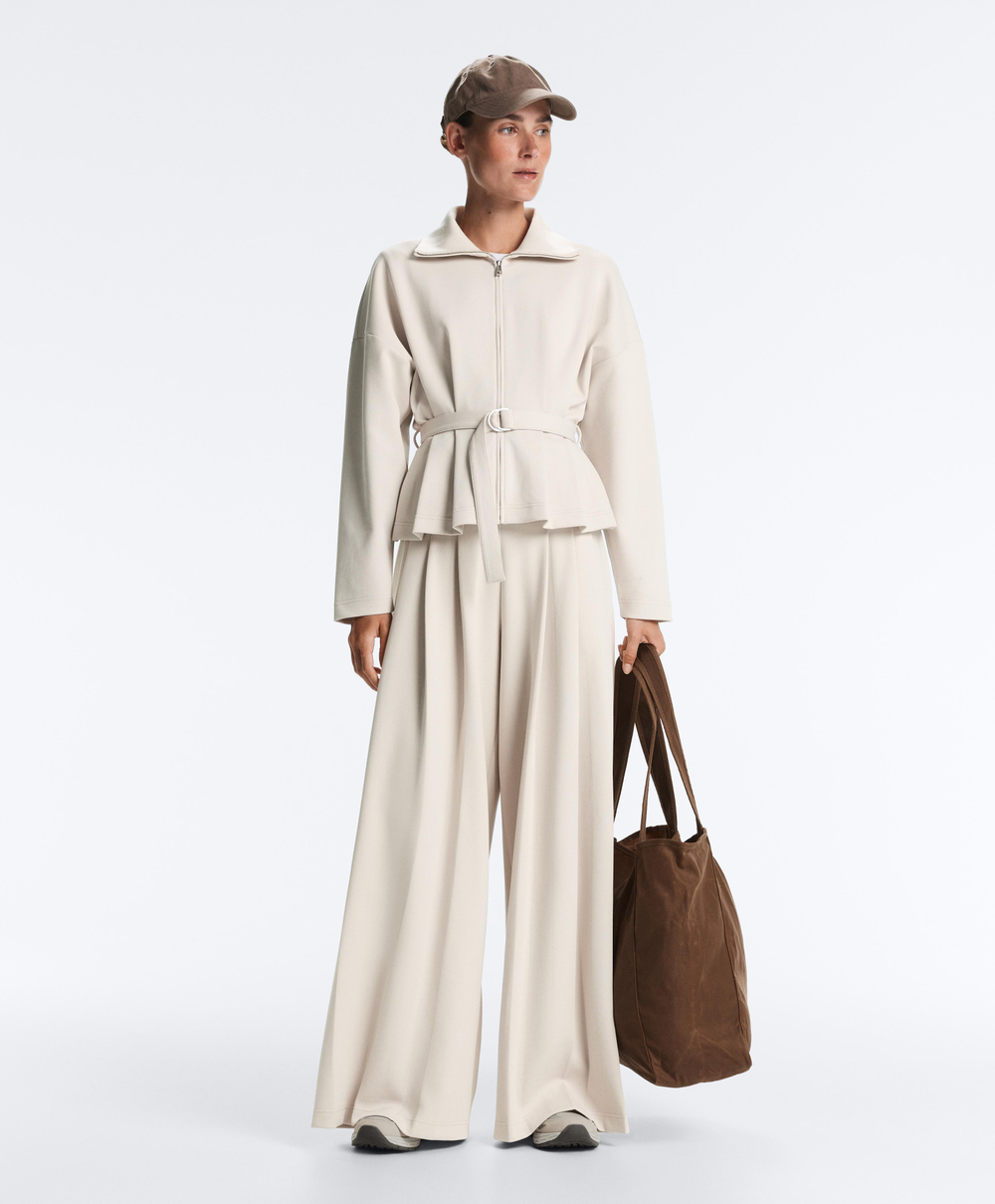 Oysho Куртка с ремнем, светлый серо-коричневый