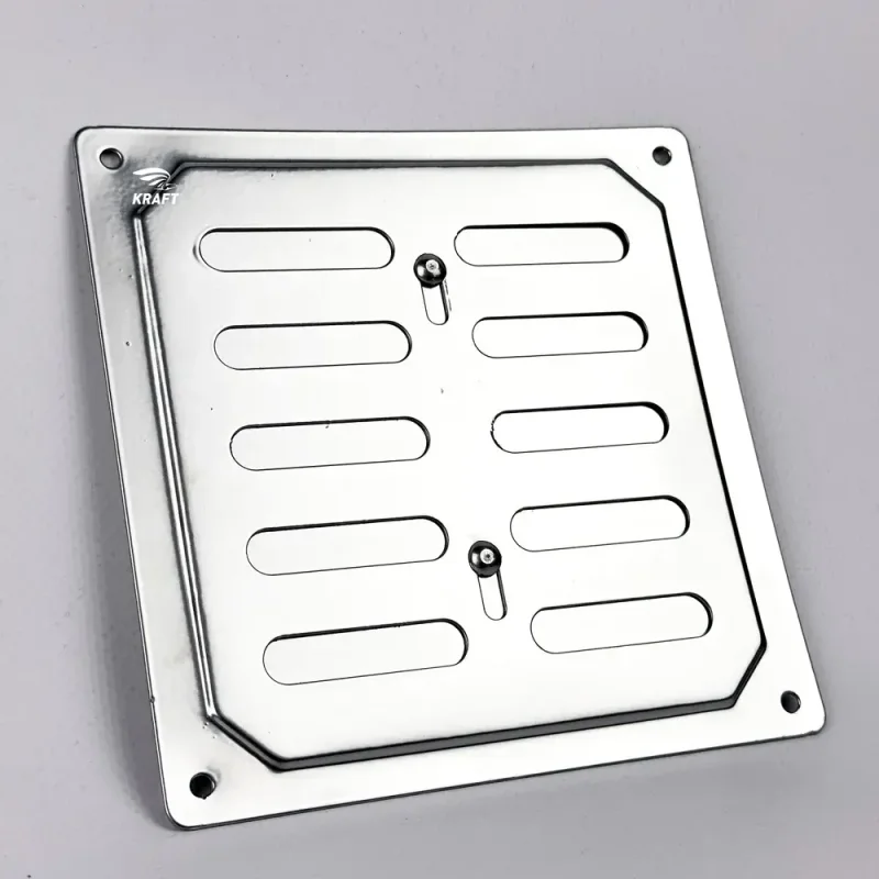 Решетка металлическая регулируемая 155х155 хромированная