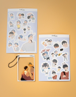 Набор из двух листов стикеров Here u are с акриловым брелком