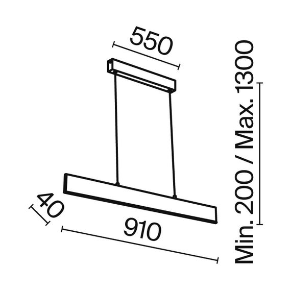 Подвесной светодиодный светильник Maytoni Technical Step P010PL-L23G4K