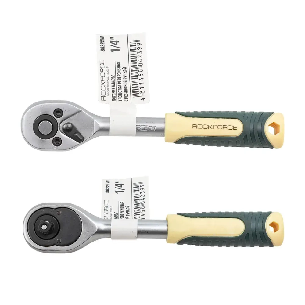 Трещотка реверсивная 1/4''(L-150мм, 48зуб) RockForce##Rock FORCE RF-80222W