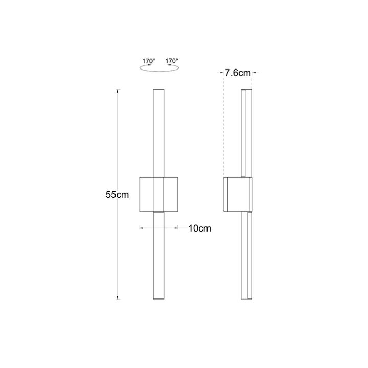 Уличный настенный светодиодный светильник Arte Lamp Calamaro A5191AL-2BK