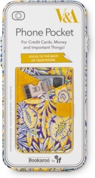 V&amp;A Bookaroo Phone Pocket - Morris Tulip &amp; Willow