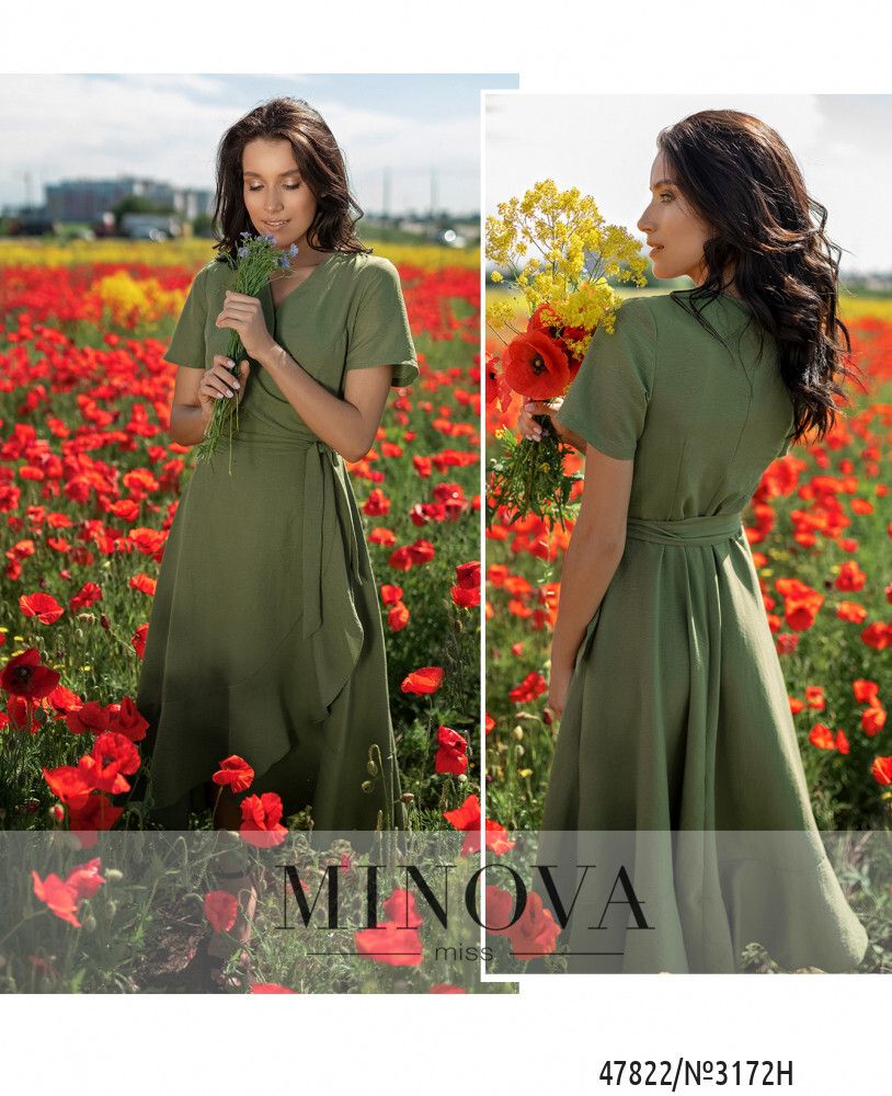 Платье 3172Н-Оливка Minova