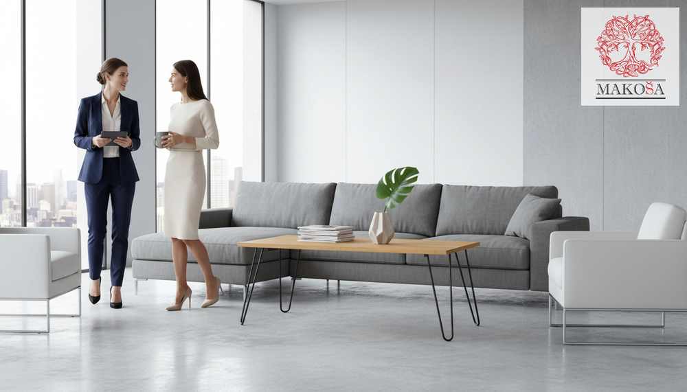 Стол кофейный Детлиф 100х50х43см, стол журнальный лофт дубовый, деревянный