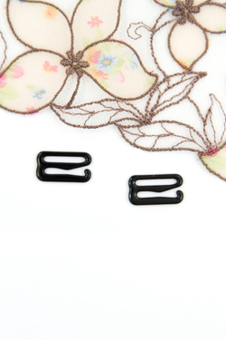 Кольцо, регулятор, крючок для бюстгальтера чёрный 0,6-2 см