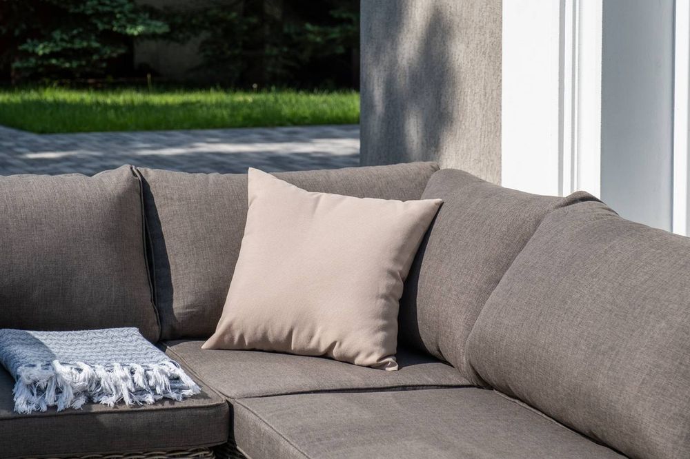 "Лунго" трансформирующаяся лаунж-зона из искусственного ротанга, цвет бежевый