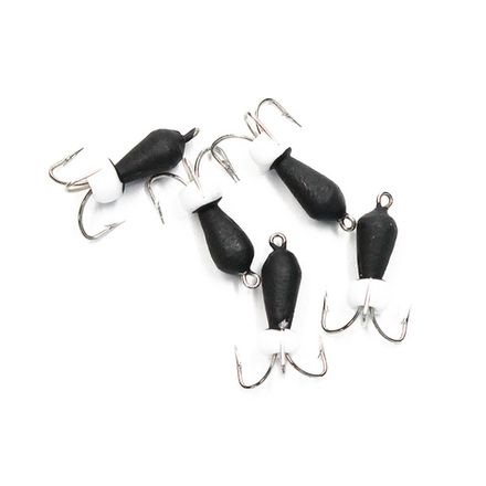 Мормышка вольф. безнасадочная "ЯМАН" Черт с петлей (короткий), d-4 мм, вес 1,1 г, бисер, цв. флуор. белый