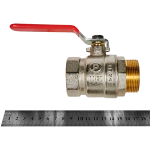 Кран шаровой полнопроходной ROMMER - 1"1/2 (ВР/НР, PN32, ручка-рычаг)