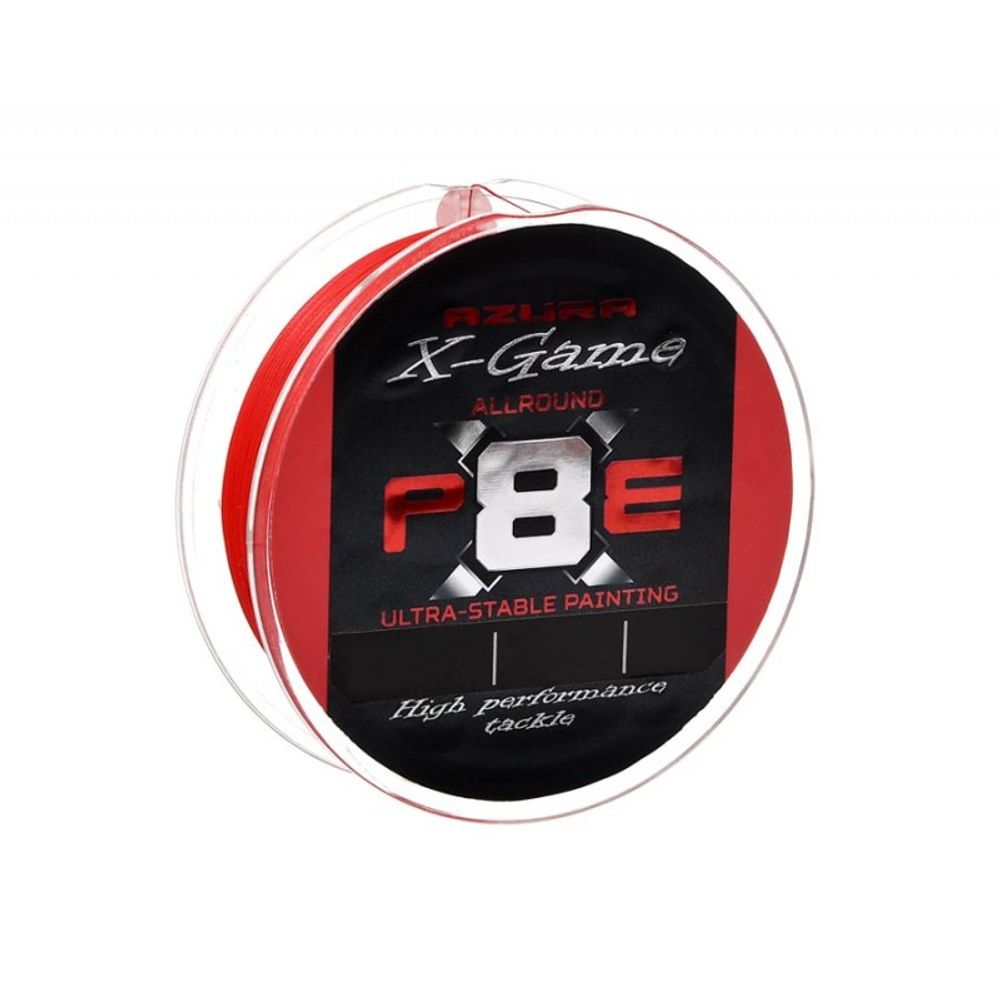 AZURA Шнур плетеный X Game PE Х8 150м Fiery Red #2,0 0,235мм 13,6кг 30lb
