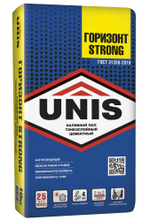 Наливной пол UNIS ГОРИЗОНТ STRONG цементный тонкослойный быстротвердеющий наливной 18 кг