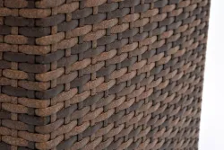 "Лунго" кашпо для цветов большое плетеное из искусственного ротанга, цвет коричневый