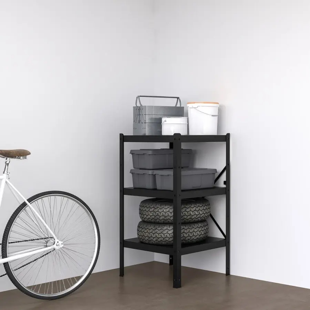 Стеллаж - IKEA BROR/БРУР ИКЕА, 65х55х110 см, черный