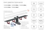 Душевой лоток POINT Деметра стекло белое 650 арт PN50565GLW