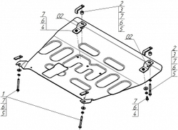 Защита двигателя и кпп для DFSK Fengon Ix7 Motodor.78610