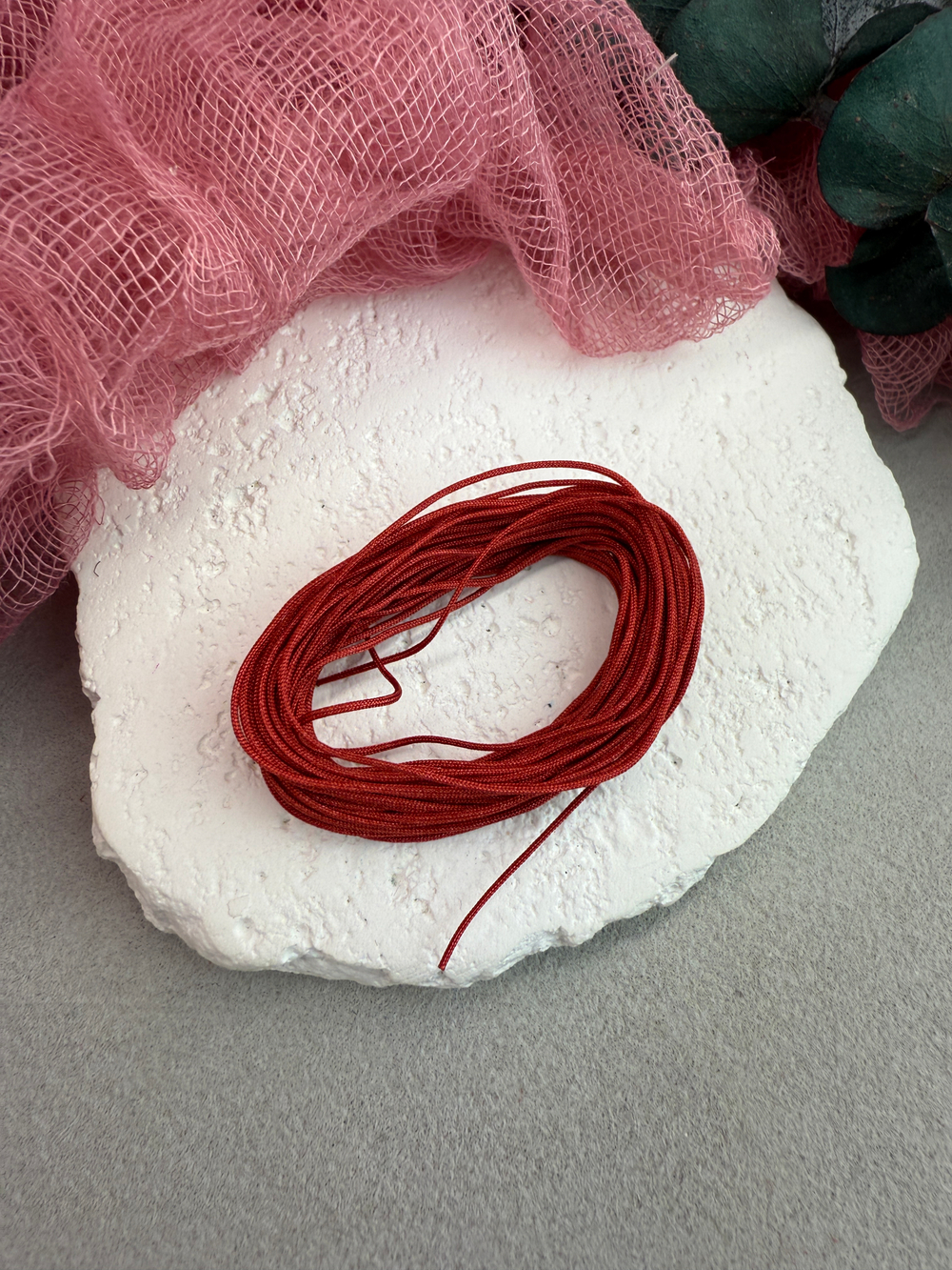 Шнур для плетения браслетов 0,6 мм, Терракотовый (5 м)