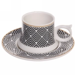 Кофейный набор 12 предметов «Галилео» (6 кружек 100мл+6блюдец), квадраты