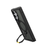 Защитный прозрачный чехол MagSafe с подставкой UAG Plasma XTE 360 для Samsung Galaxy S26 Ultra Полупрозрачный композитный гибридный чехол со встроенной вращаемой подставкой-держателем и высоким уровнем защиты при падении