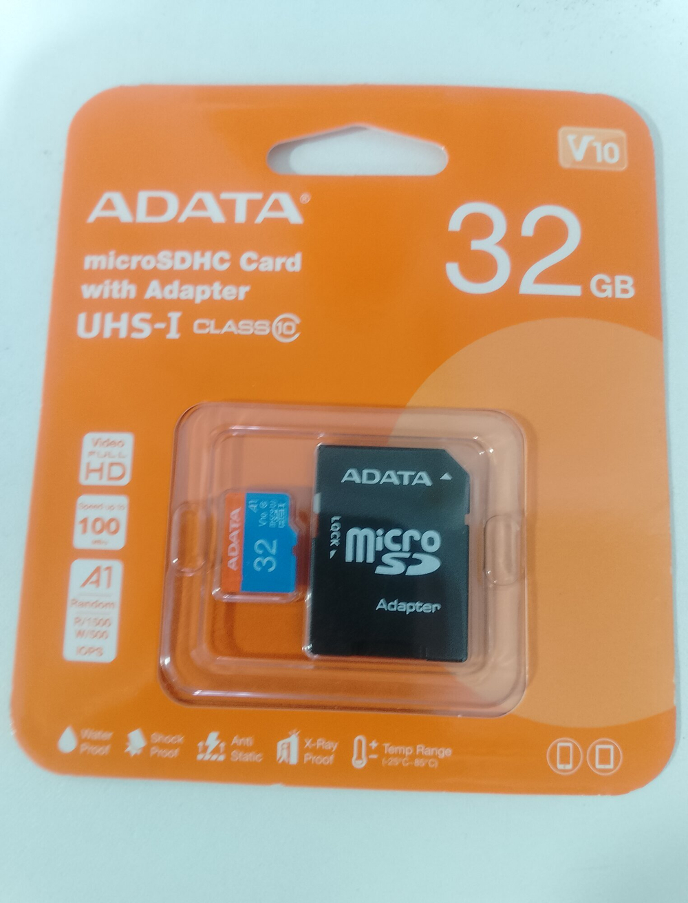 Карта памяти MicroSD 32GB A-Data Class 10 Premier Pro A1 UHS-I (100 Mb/s) + SD адаптер