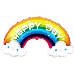Шар (39""/99 см) Фигура, Радуга в облаках, Happy Day, 1 шт. Д5