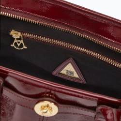 MANC КОЖАНАЯ СУМКА "BABY JANE", ЦВЕТ БУРГУНДСКОГО ВИНА