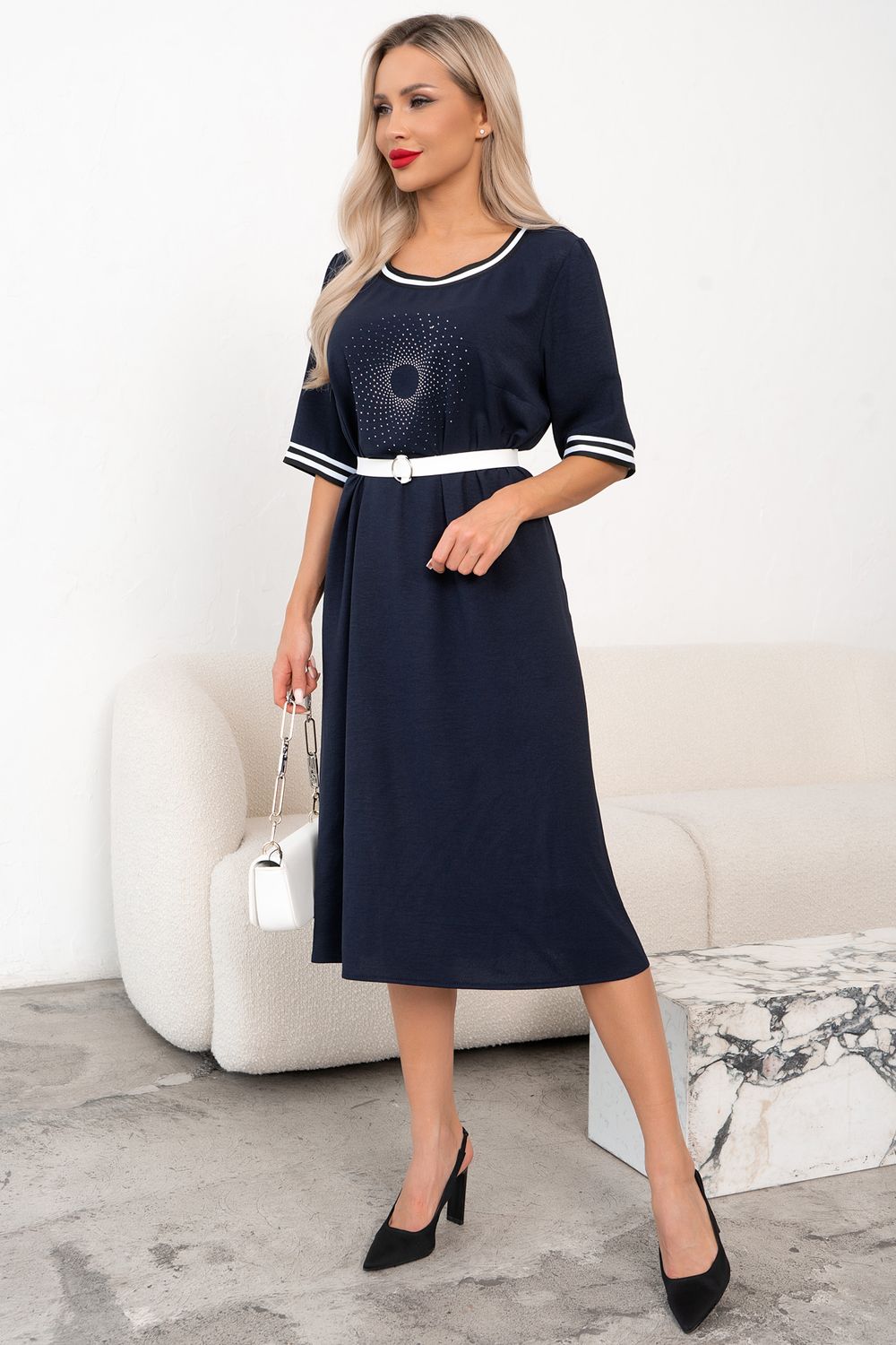 Платье Линда (синий) Р11-1241 Nikol