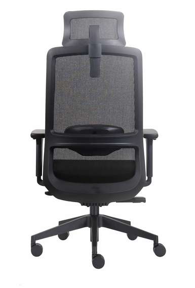 Кресло офисное Норден / Кросс / Cross / черная сетка / черная ткань / нейлоновая база