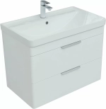Тумба с раковиной Aquanet Ирис new 80 подвесная белый глянец