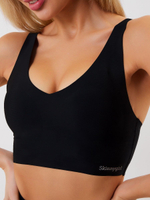 Набор из 2 бесшовных бюстгальтеров-топов - черного и бежевого (Размер: M) (Цвет: черный с бежевым)