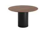 Стол обеденный Type D 120 см основание D 43 см (орех/черный)