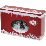 Сувенир с подсветкой «Домик с снеговиками» 15,5*4*9,5 см (работает от 2х батареек ААА)