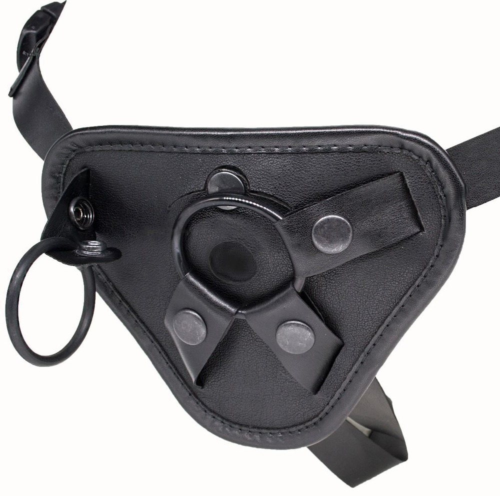 Пояс харнесс BEST UNI strap с 2 насадками - 18 и 22 см. (Цвет: телесный с черным)