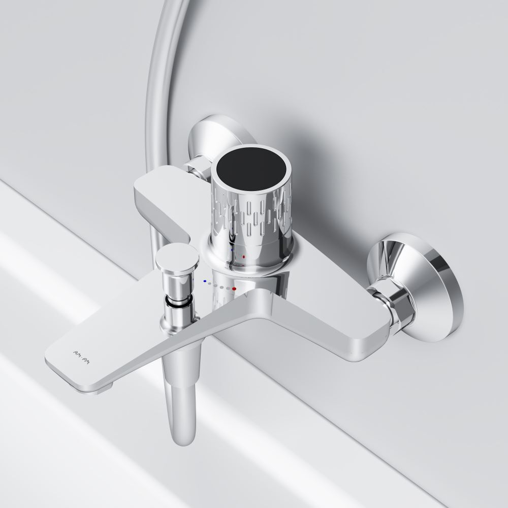 Смеситель для ванны и душа с индикацией температуры AM.PM Gem F90A10400