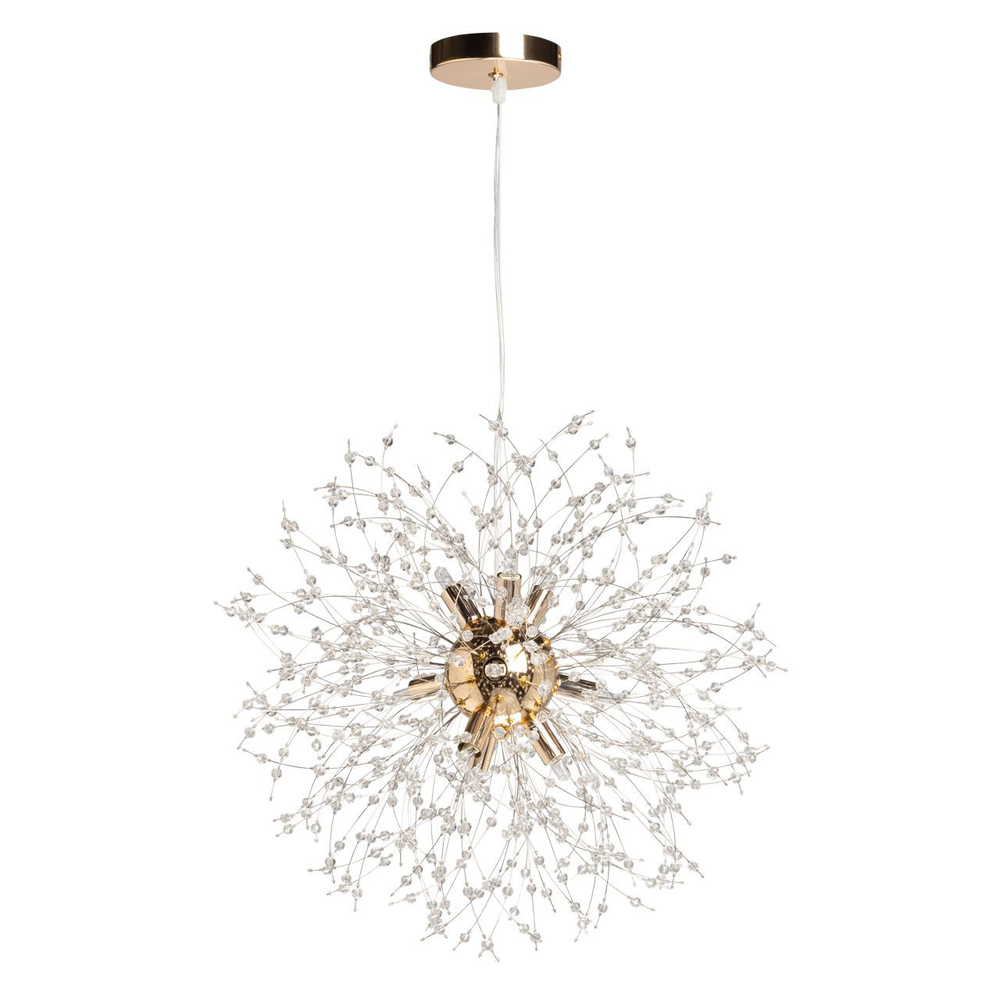 Люстра подвесная De City Адриатика, 9 LED ламп G9, до 26 кв м, золотая