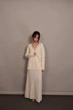 кардиган с глубоким v-образным вырезом