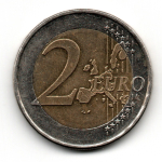 2 евро 2002 год Германия Федеральный орел (двор G) VF