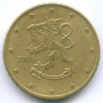 50 евроцентов 2006 год. Финляндия. Регулярный выпуск. Тип 1. Нордик VF-XF