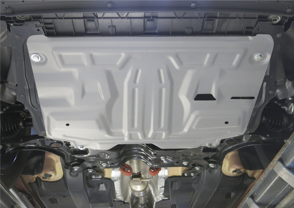 Защита картера и КПП AutoMax для Seat Ibiza IV (V - все) 2008-2015/Skoda Fabia II (V - 1.2; 1.4; 1.6) 2007-2014/Skoda Fabia RS II (V - 1.4 (180 л.с.)) 2010-2014/Skoda Rapid I (V - все) 2013-2020/Skoda Roomster (V - все) 2006-2015/Volkswagen Polo IV рестайлинг хэтчбек (V - все) 2005-2009/Volkswagen Polo V хэтчбек (V - все) 2010-2015/Volkswagen Polo V седан (V - 1.4 (125 л.с.); 1.6 (85/90/105/110 л.с.)) 2010-2020, алюминий 2.5 мм, с крепежом, штампованная, AM333.5842.1