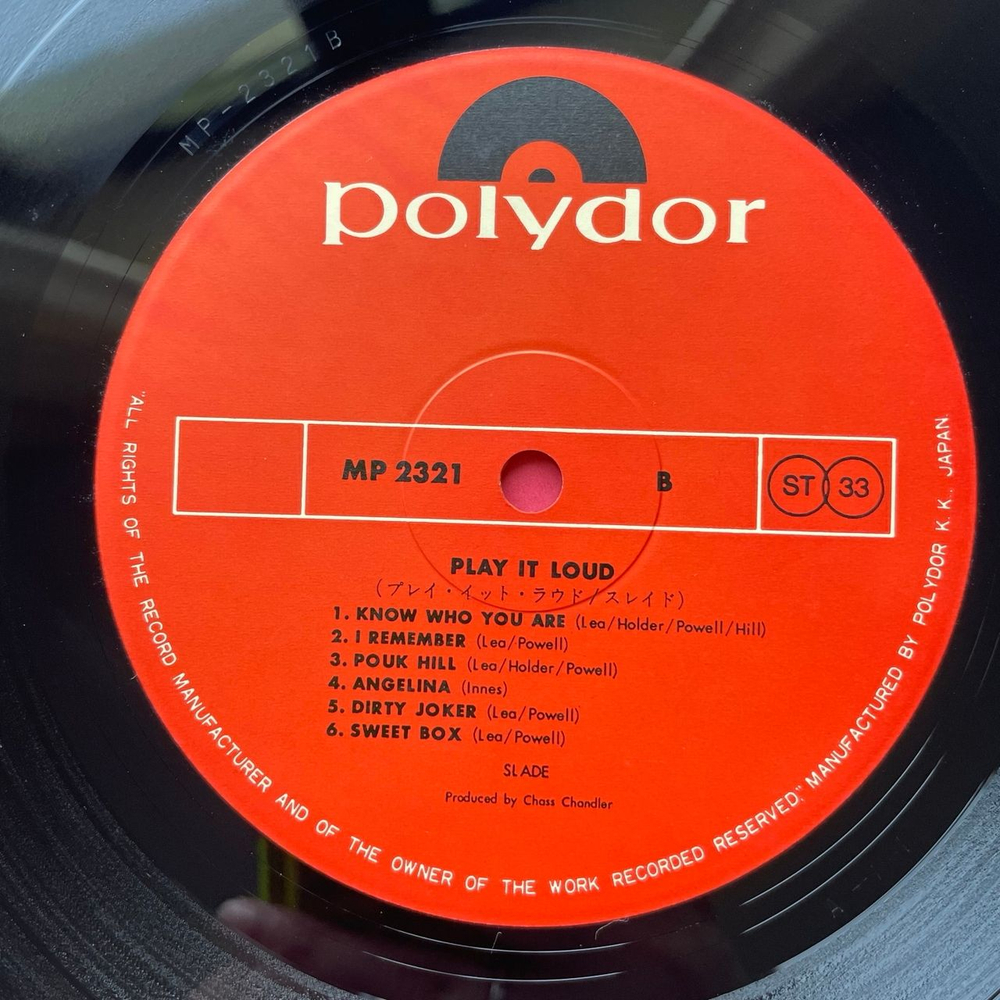 Винтажная виниловая пластинка LP Slade Play It Loud (Япония 1973) (Без Оби)