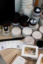 Свеча Розовый сахар, гипс, 80 мл.