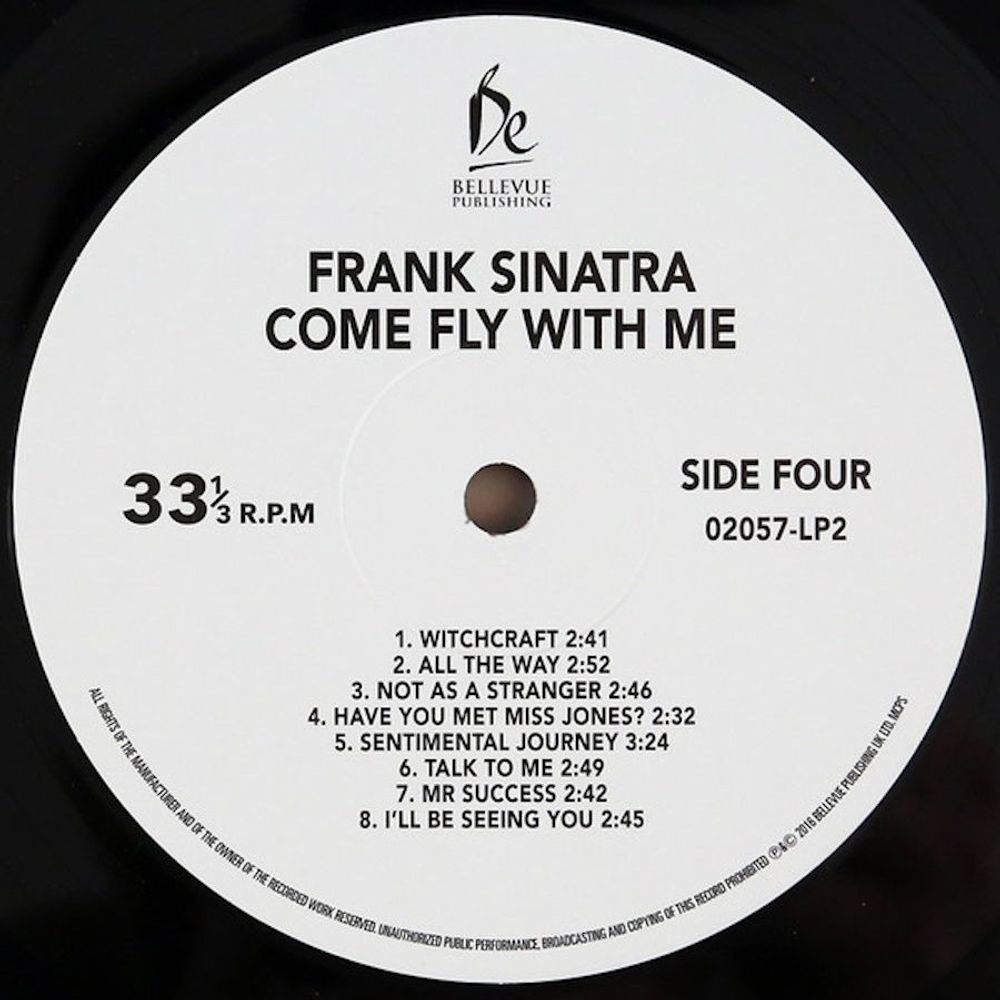 Frank Sinatra. Come Fly With Me (2 LP) Новая запечатанная виниловая пластинка