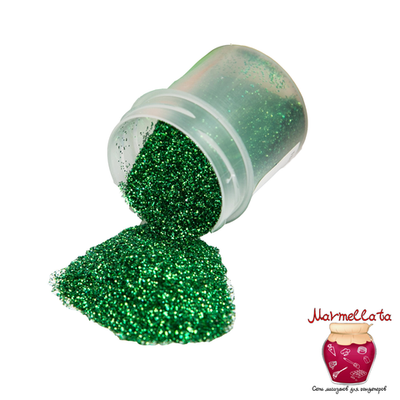 Блестки декоративные (Глиттер) зеленый, 10 г.