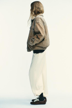 ZARA БАЗОВЫЕ ПРЯМЫЕ БРЮКИ ИЗ МЯГКОЙ ТКАНИ, ЖЕЛТЫЙ