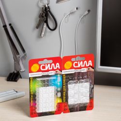 Крючки СИЛА SCH-K20-T6 для ключей с технологией бесследного удаления 6 шт 8 полосок до 400 г прозрачные