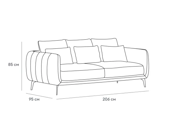 Диван Amsterdam трёхместный 342368