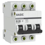 Автоматический выключатель 3P 20А (B) 4,5кА ВА 47-29 Basic