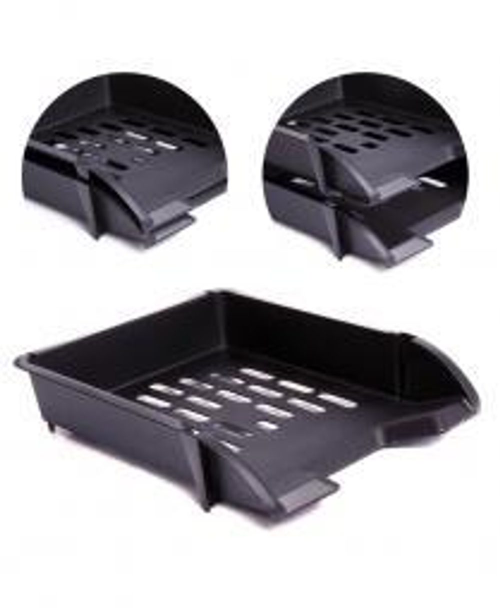 Лоток горизонтальный сетчатый, черный (Стамм)