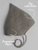 Чепчик детский вязаный на завязках