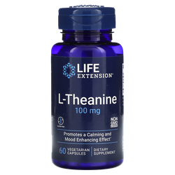 Life Extension L-Theanine 100 mg 60 veg capsules, L-Теанин, Теанин